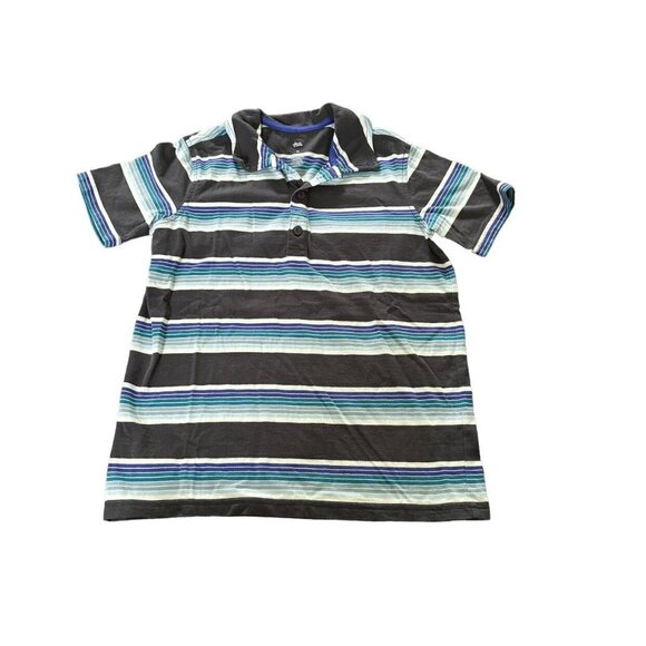 Tea Collection Striped Polo Shirt Size 10 - Picture 1 of 2